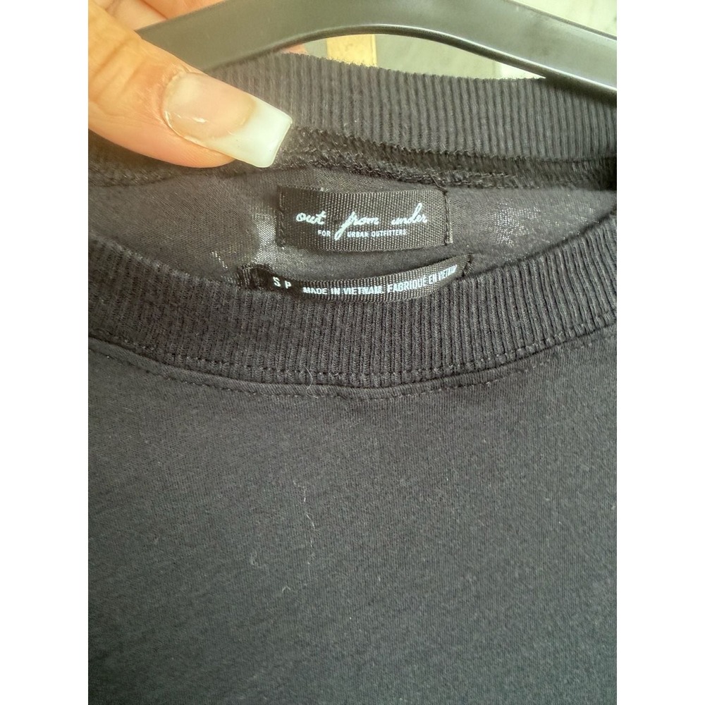 Out From Under Urban Outfitters Black Long Sleeve Cropped Top Size SP - Picture 3 of 3
